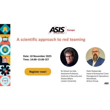 ASIS Europe Webinar - A scientific approach to red teaming