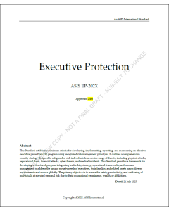 Draft for Review: Executive Protection Standard (eBook)