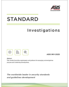Investigations Standard (ASIS INV-2025) (eBook)