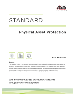 Physical Asset Protection Standard (ASIS PAP-2021) - eBook