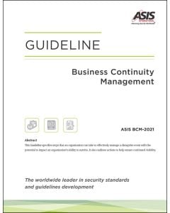 Business Continuity Management Guideline (ASIS BCM-2021) - eBook