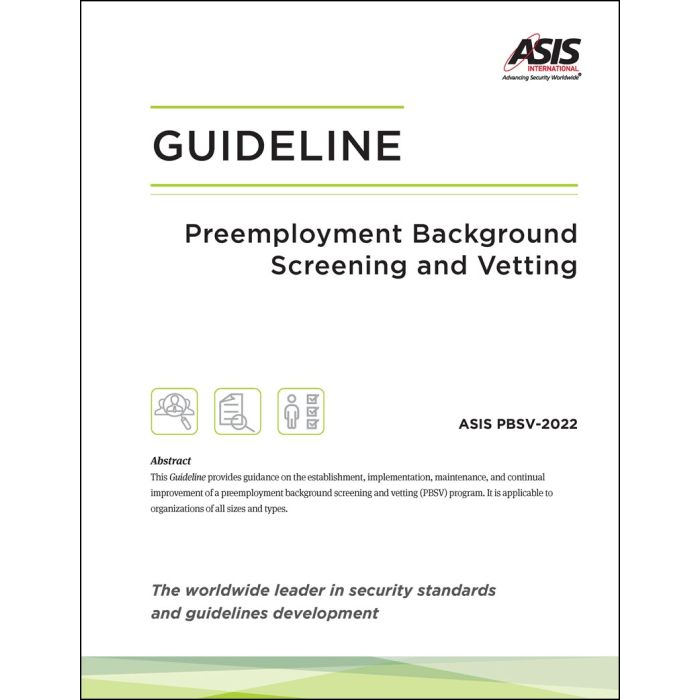 Preemployment Background Screening and Vetting Guideline